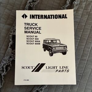 International Truck Service Manual Scout